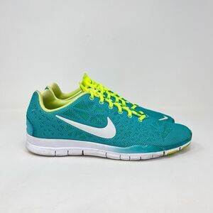 Nike Free 5.0 TR Fit 3 Breathe Aqua Neon Running Shoes Size Women 11 - Men's 9.5